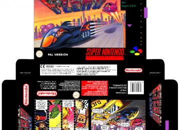 F-ZERO SNES PAL CAJA BOX PLANTILLA RETRO