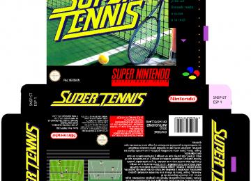 SUPER TENNIS CAJA BOX PLANTILLA SUPER NINTENDO RETRO 