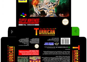 SUPER TURRICAN SNES CAJA BOX PORTRAIT RETRO BOX REPRO SNES