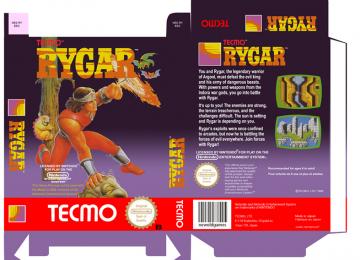 TECMO RYGAR PAL ESPAÑA NES NINTENDO 8 BIT RETRO REPRO CAJA BOX PORTRAIT OFICIAL 