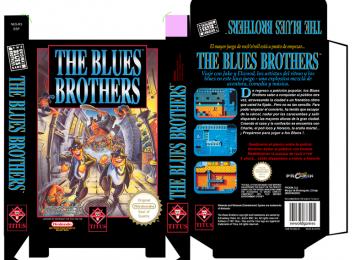 BLUES BROTHERS PAL ESPAÑA NES CAJA 8 BIT BOX PORTRAIT REPRO RETRO